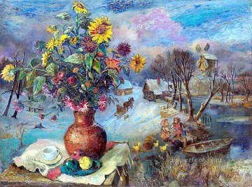 ロシア Painting - 冬の静物画 1947 ロシア